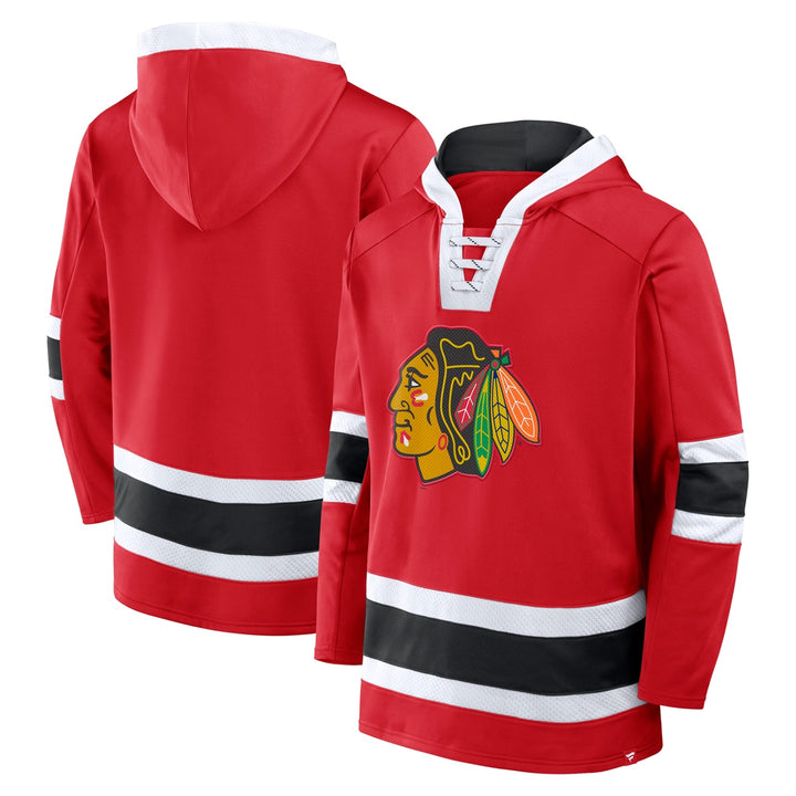 Fanatics - Mens Laced Hockey Hoody - Chicago Blackhawks