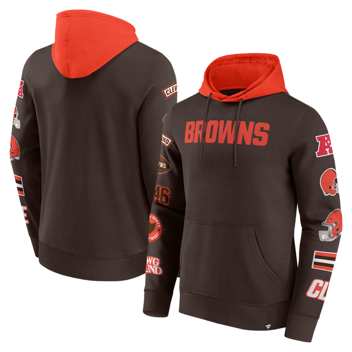 Fanatics - NFL - Colorblock Badge Fleece Hoodie - Cleveland Browns