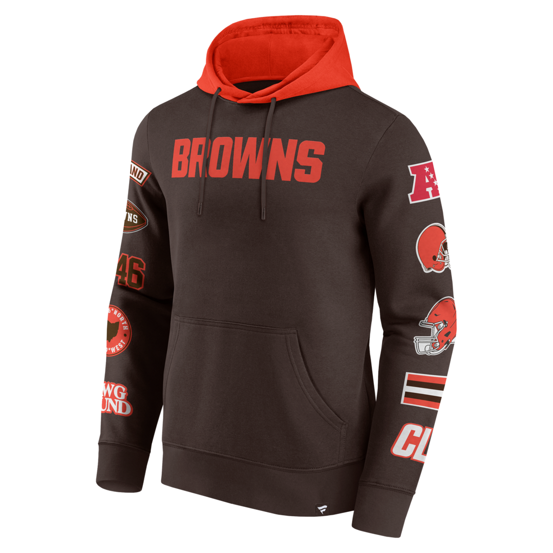 Fanatics - NFL - Colorblock Badge Fleece Hoodie - Cleveland Browns