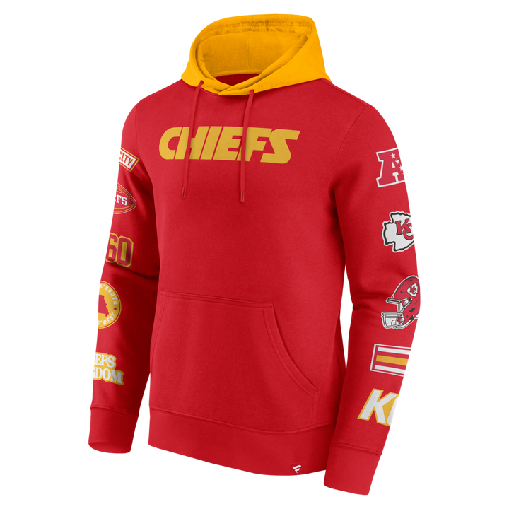 Fanatics - NFL - Colorblock Badge Fleece Hoodie - Kansas City Chiefs