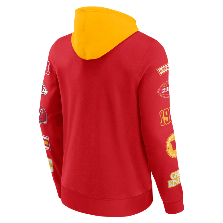 Fanatics - NFL - Colorblock Badge Fleece Hoodie - Kansas City Chiefs