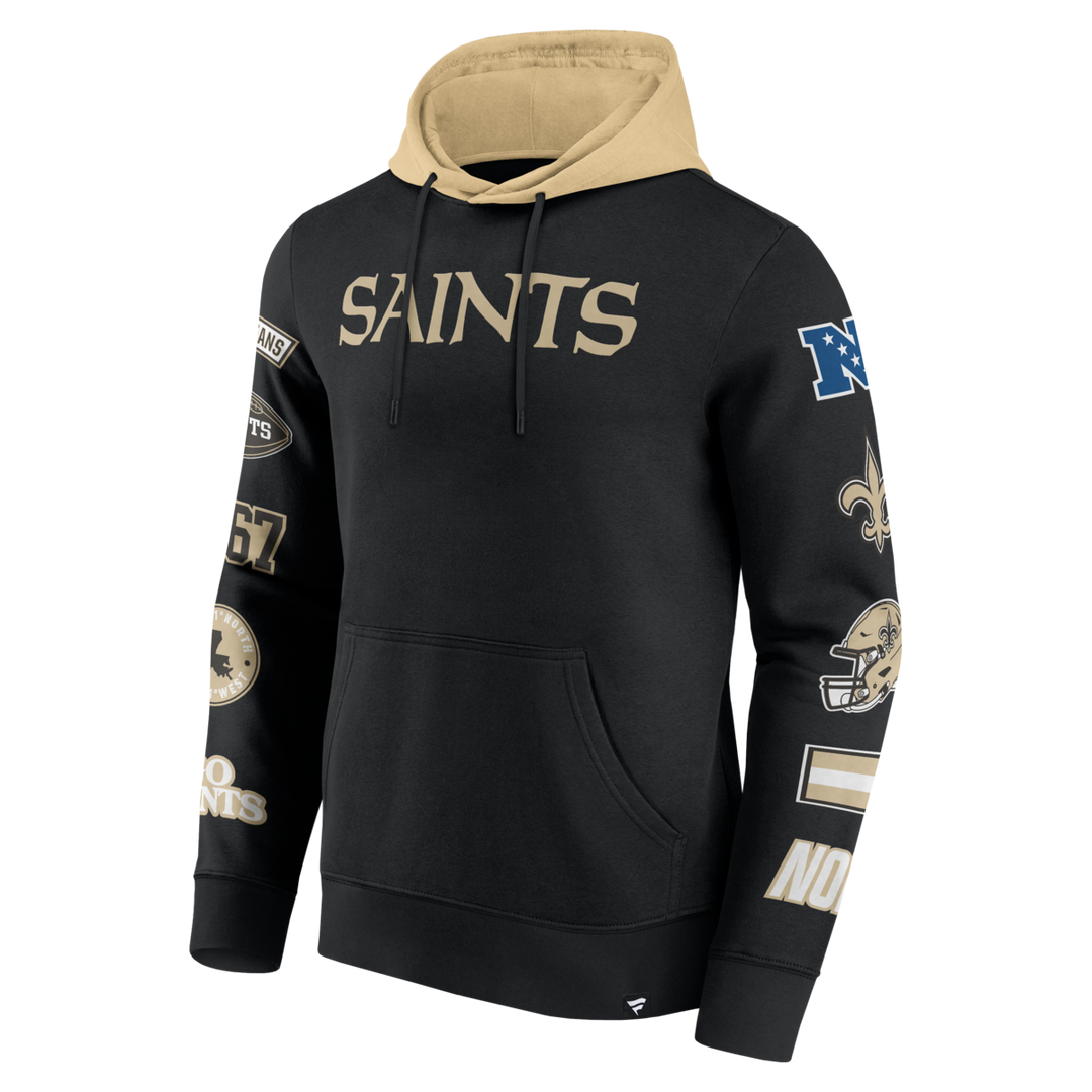 Fanatics - NFL - Colorblock Badge Fleece Hoodie - New Orleans Saints