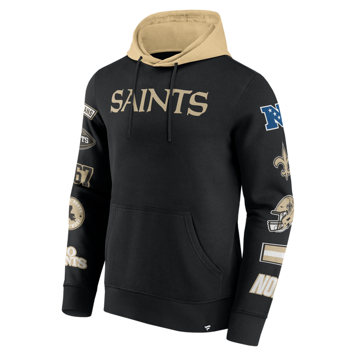 Fanatics - NFL - Colorblock Badge Fleece Hoodie - New Orleans Saints