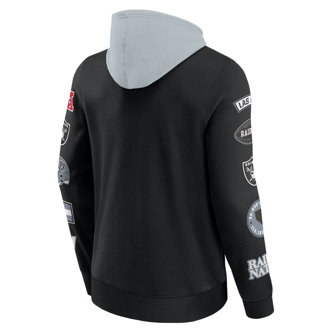Fanatics - NFL - Colorblock Badge Fleece Hoodie - Las Vegas Raiders