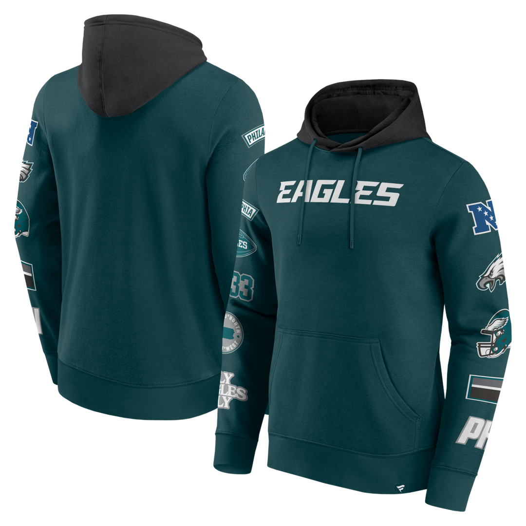 Fanatics - NFL - Colorblock Badge Fleece Hoodie - Philadelphia Eagles