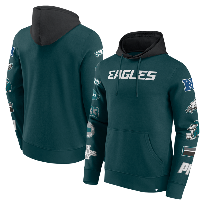 Fanatics - NFL - Colorblock Badge Fleece Hoodie - Philadelphia Eagles
