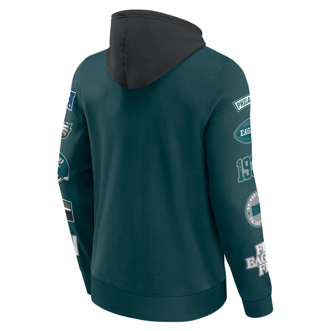 Fanatics - NFL - Colorblock Badge Fleece Hoodie - Philadelphia Eagles