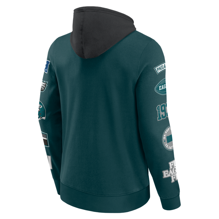Fanatics - NFL - Colorblock Badge Fleece Hoodie - Philadelphia Eagles