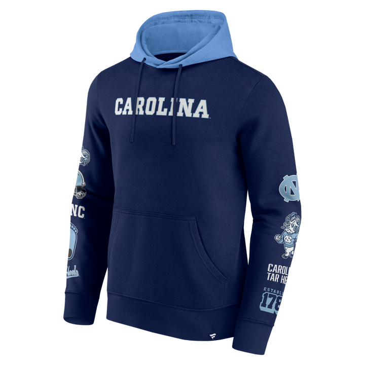 Fanatics - NCAA - Colorblock Badge Fleece Hoodie - North Carolina Tar Heels