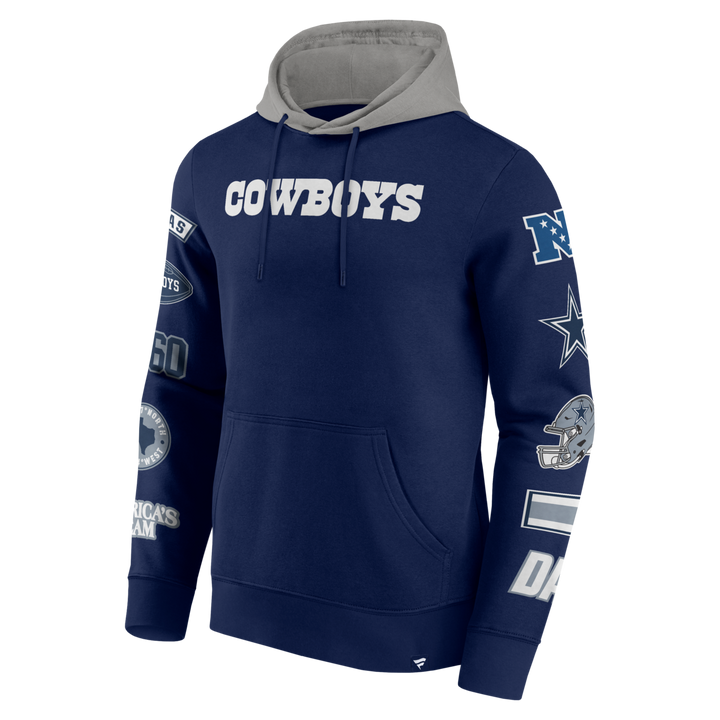 Fanatics - NFL - Colorblock Badge Fleece Hoodie - Dallas Cowboys