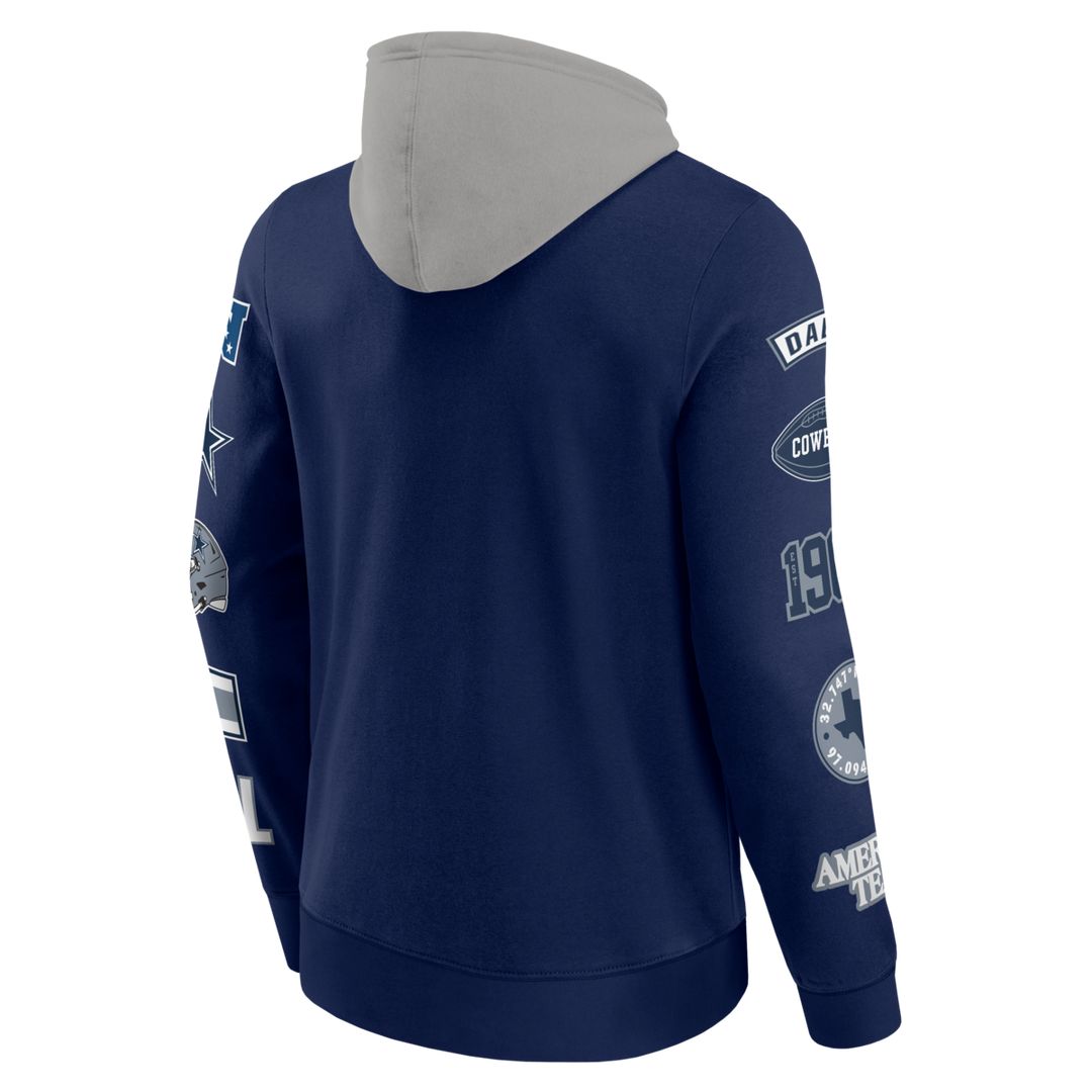 Fanatics - NFL - Colorblock Badge Fleece Hoodie - Dallas Cowboys