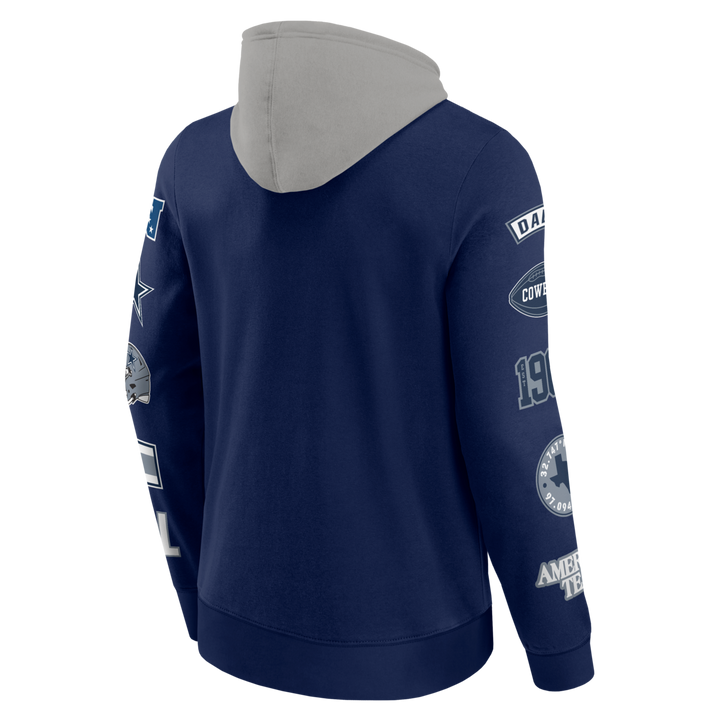 Fanatics - NFL - Colorblock Badge Fleece Hoodie - Dallas Cowboys