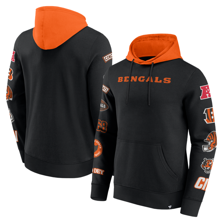 Fanatics - NFL - Colorblock Badge Fleece Hoodie - Cincinnati Bengals