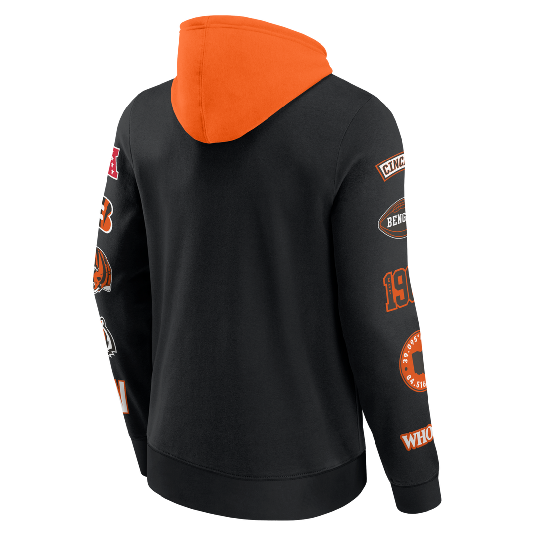 Fanatics - NFL - Colorblock Badge Fleece Hoodie - Cincinnati Bengals