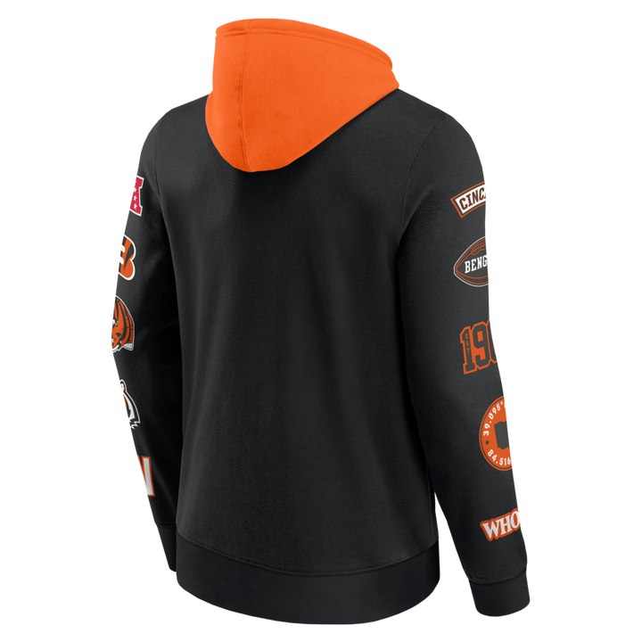 Fanatics - NFL - Colorblock Badge Fleece Hoodie - Cincinnati Bengals