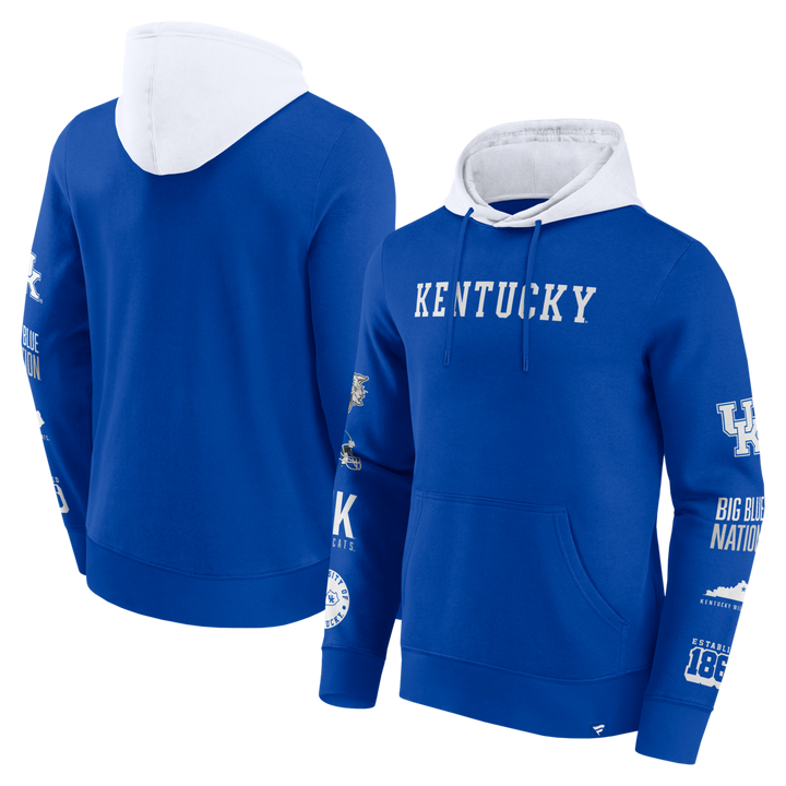 Fanatics - NCAA - Colorblock Badge Fleece Hoodie - Kentucky Wildcats