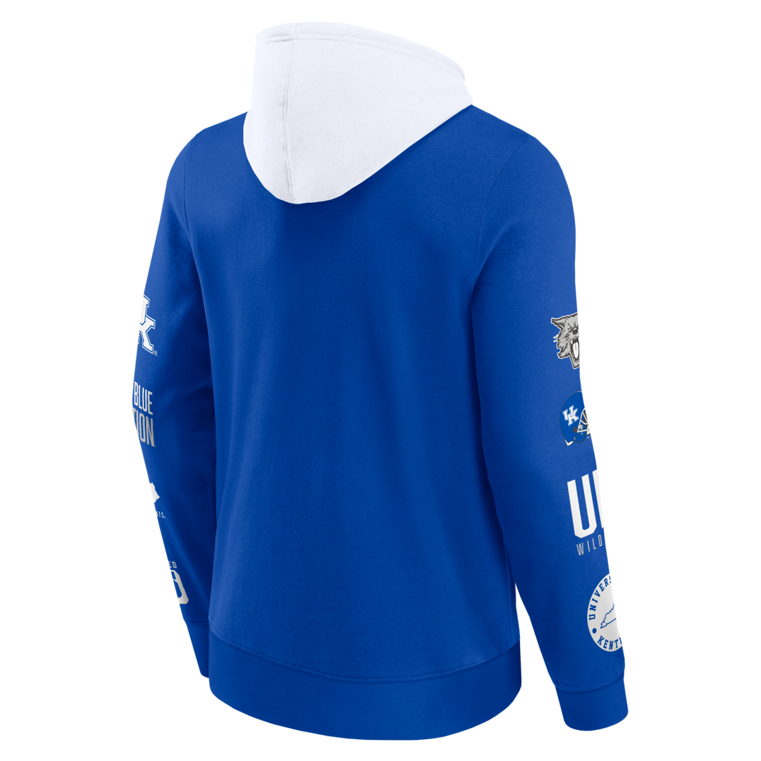 Fanatics - NCAA - Colorblock Badge Fleece Hoodie - Kentucky Wildcats