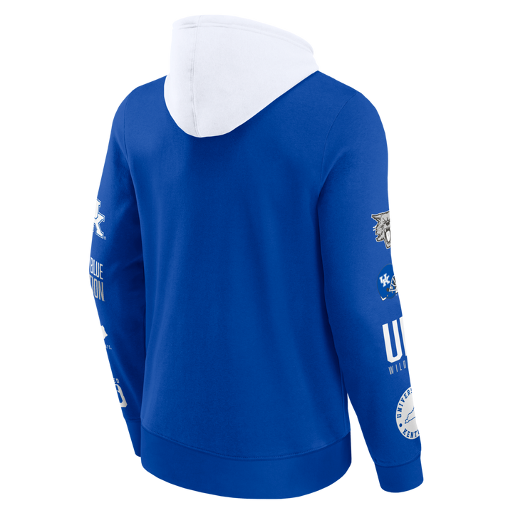Fanatics - NCAA - Colorblock Badge Fleece Hoodie - Kentucky Wildcats