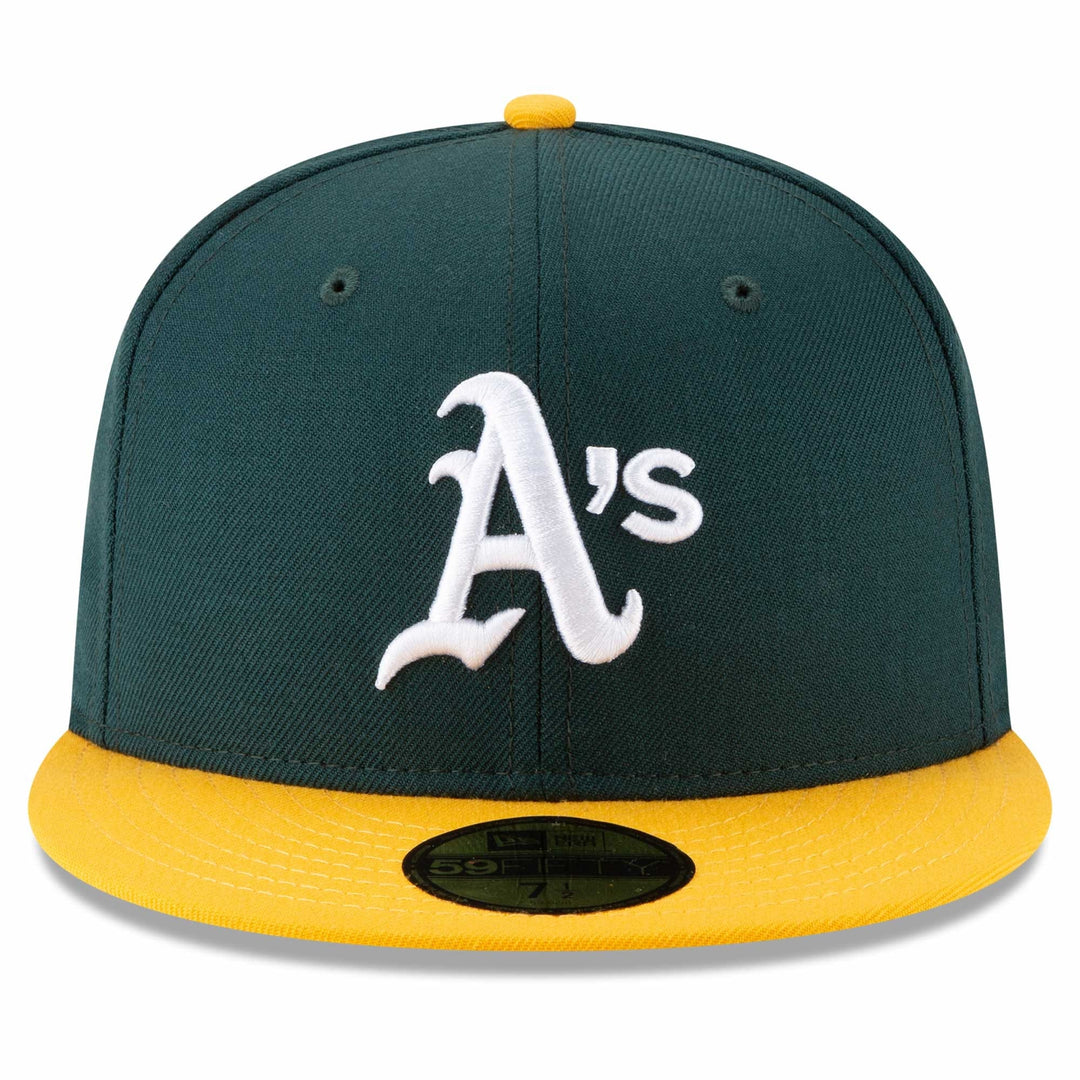 Oakland Athletics MLB World Series Wool 59FIFTY Fitted New Era Green/Yellow