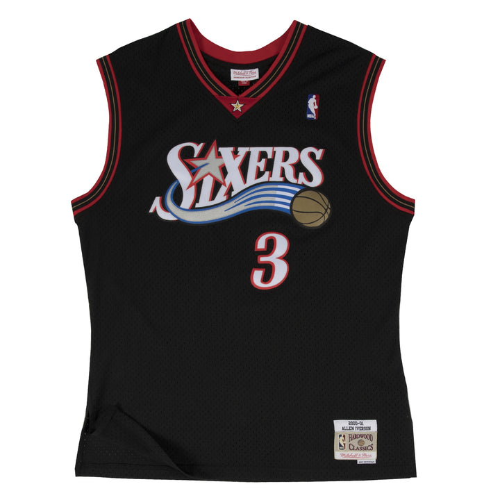 Allen Iverson Philadelphia 76ers 2000-2001 Road NBA Swingman Jersey Mitchell &amp; Ness Black