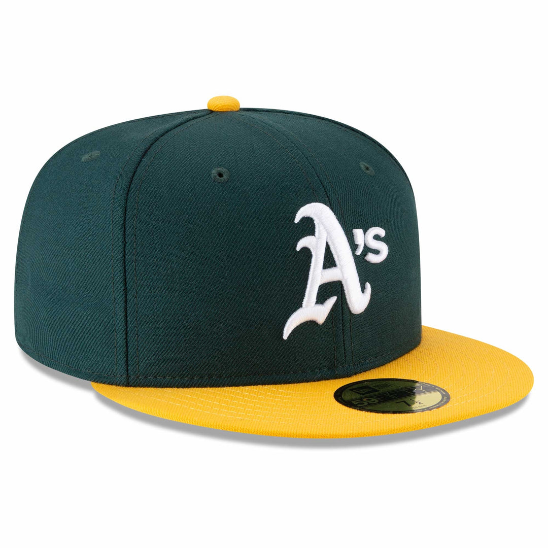 Oakland Athletics MLB World Series Wool 59FIFTY Fitted New Era Green/Yellow