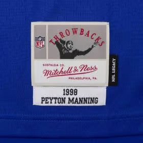 Peyton Manning Indianapolis Colts 1998 NFL Legacy Jersey Mitchell &amp; Ness Blue