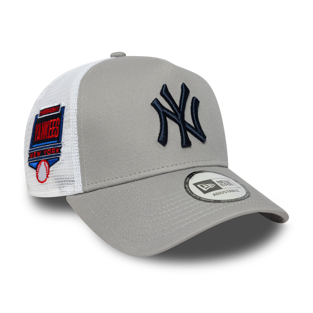 New York Yankees MLB Trucker Snapback Side Patch New Era Grey/Blue