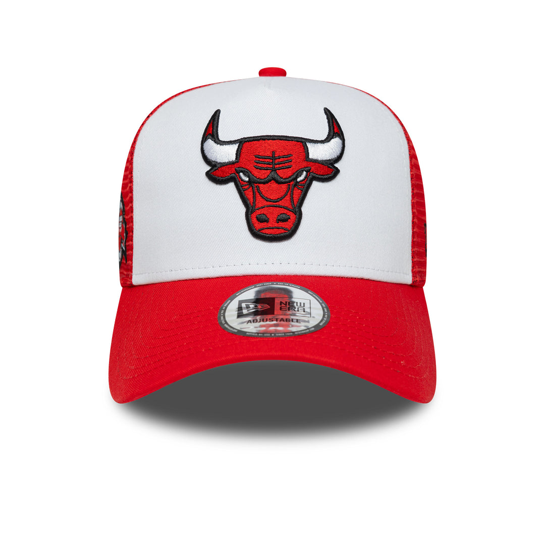 Chicago Bulls NBA Trucker Snapback Side Patch New Era White/Red