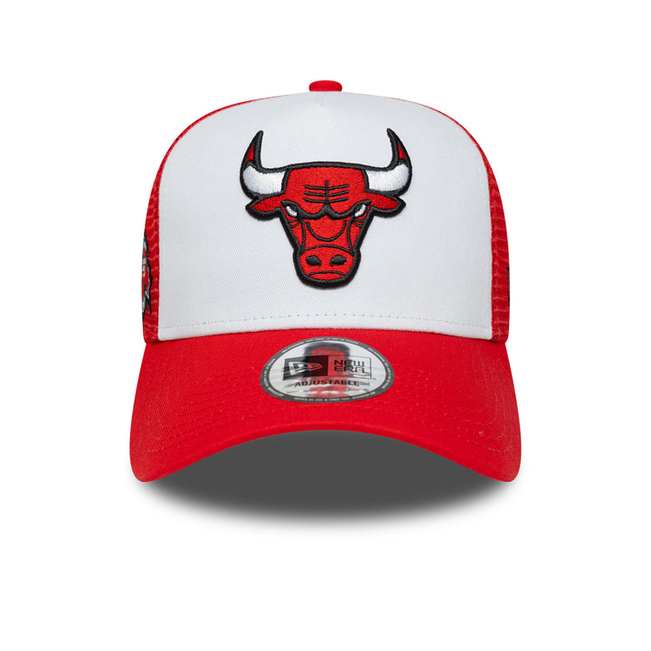Chicago Bulls NBA Trucker Snapback Side Patch New Era White/Red