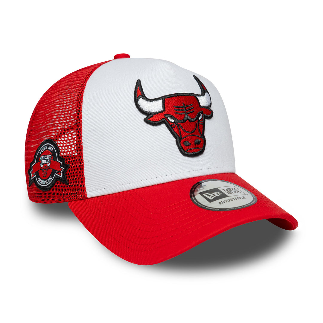 Chicago Bulls NBA Trucker Snapback Side Patch New Era White/Red