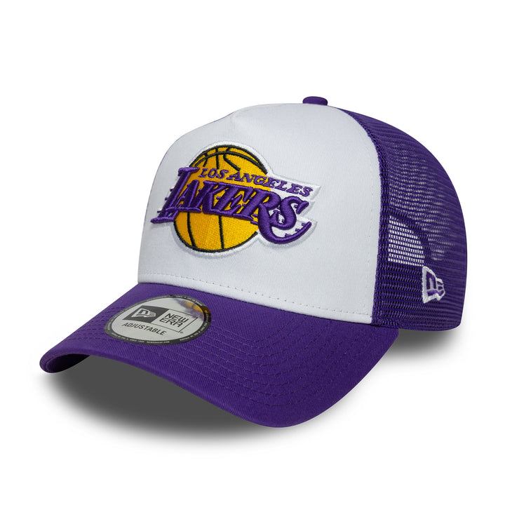 Los Angeles Lakers NBA Side Patch Trucker Snapback Purple