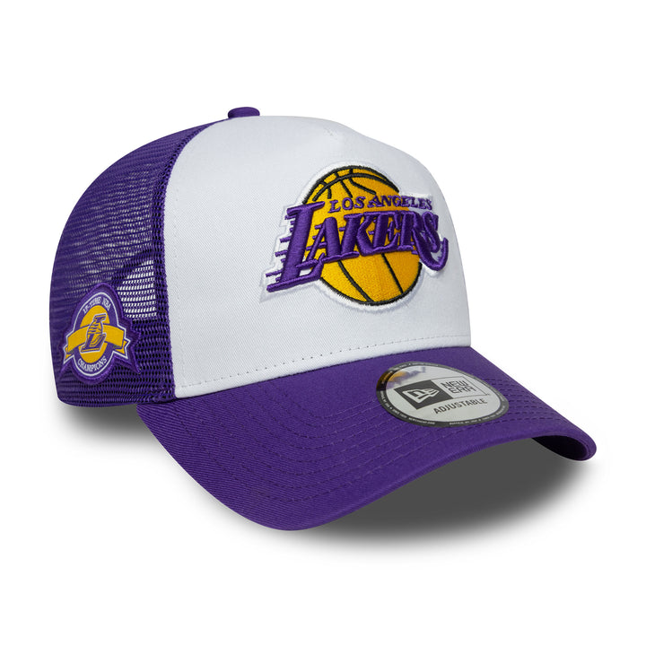 Los Angeles Lakers NBA Side Patch Trucker Snapback Purple
