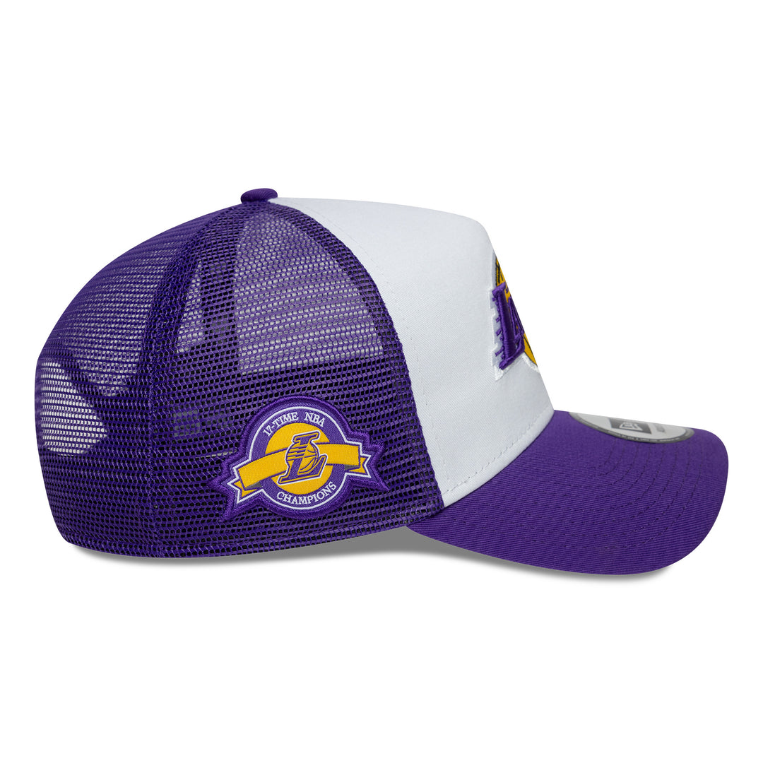 Los Angeles Lakers NBA Side Patch Trucker Snapback Purple