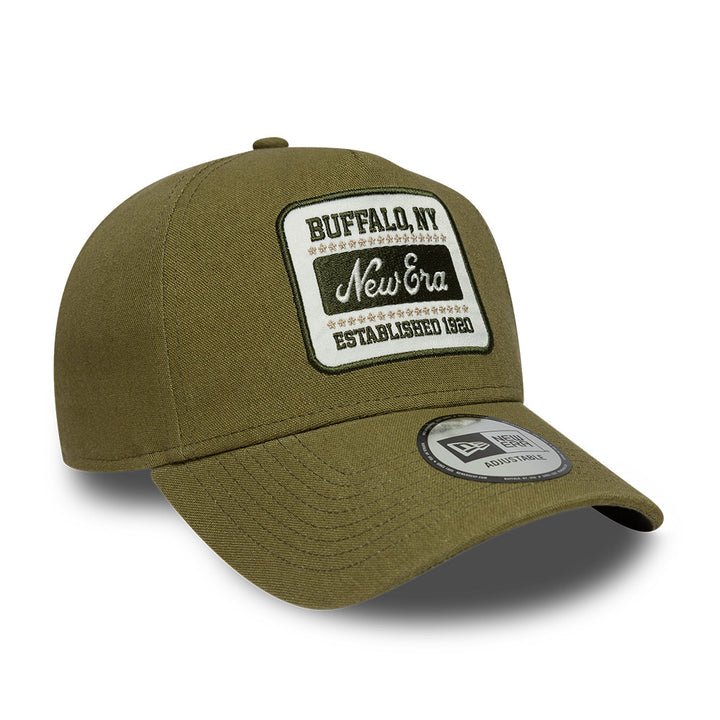 Branded Patch Linnen A Frame Snapback New Era Green