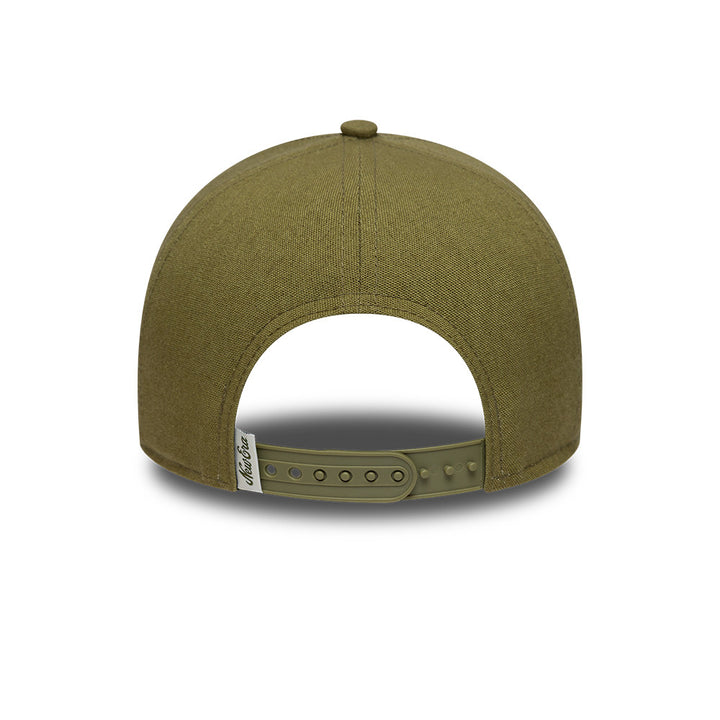 Branded Patch Linnen A Frame Snapback New Era Green