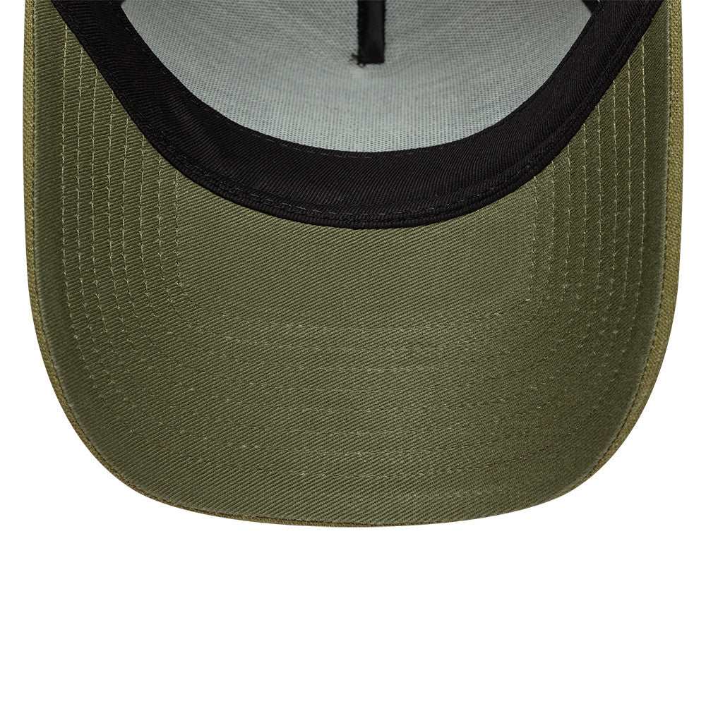 Branded Patch Linnen A Frame Snapback New Era Green