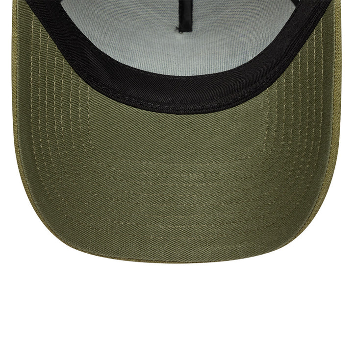 Branded Patch Linnen A Frame Snapback New Era Green