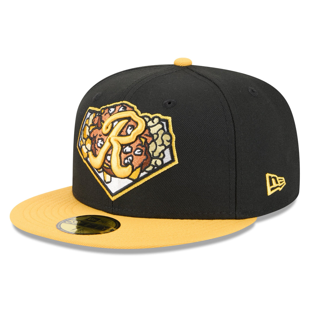 Rochester Red Wings Plates MLB Minor League Theme Nights 59FIFTY Fitted New Era Black/Yellow