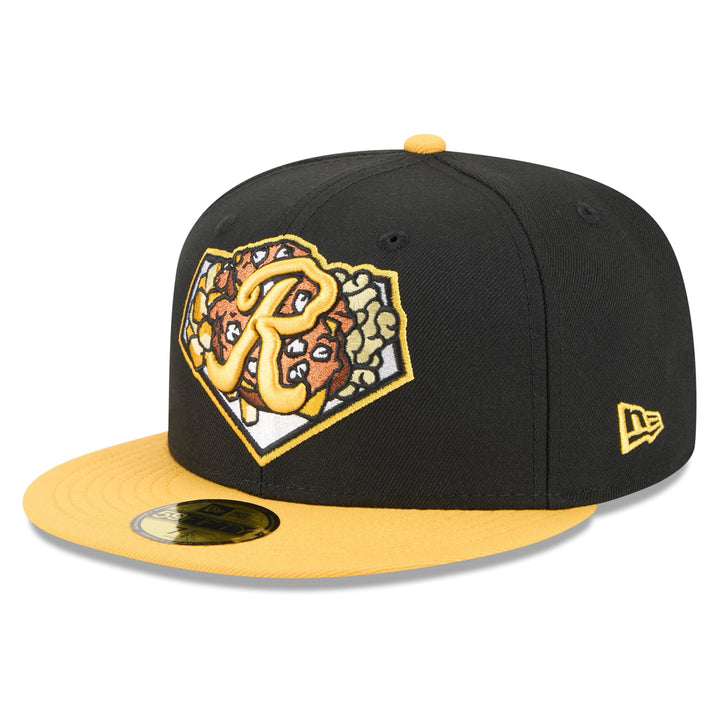 Rochester Red Wings Plates MLB Minor League Theme Nights 59FIFTY Fitted New Era Black/Yellow