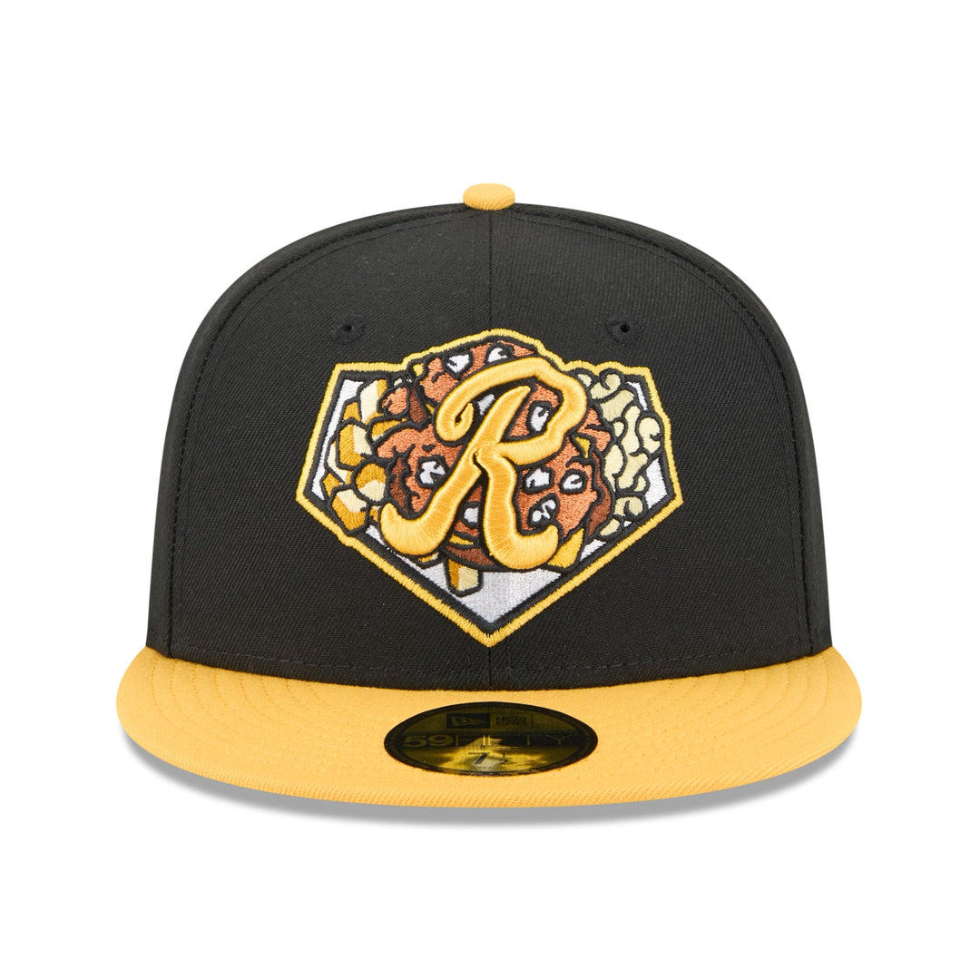 Rochester Red Wings Plates MLB Minor League Theme Nights 59FIFTY Fitted New Era Black/Yellow