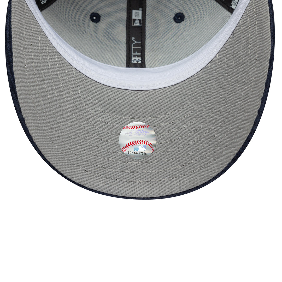 New York Yankees MLB Cord Dog Ear 59FIFTY Fitted New Era Navy
