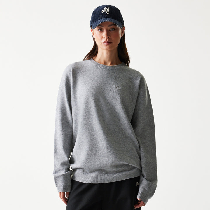 Essential Knit Sweater New Era Grey