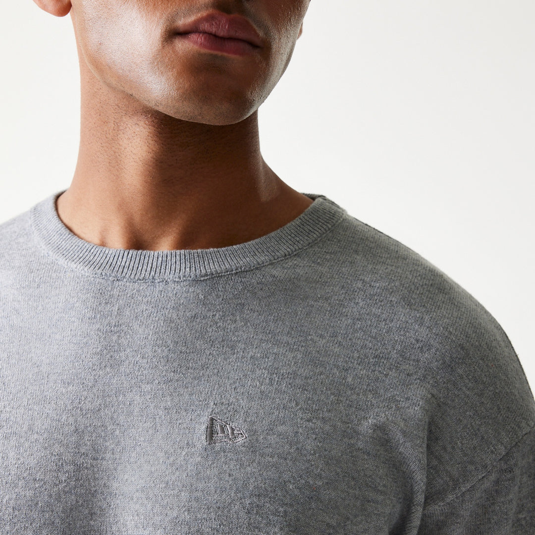 Essential Knit Sweater New Era Grey