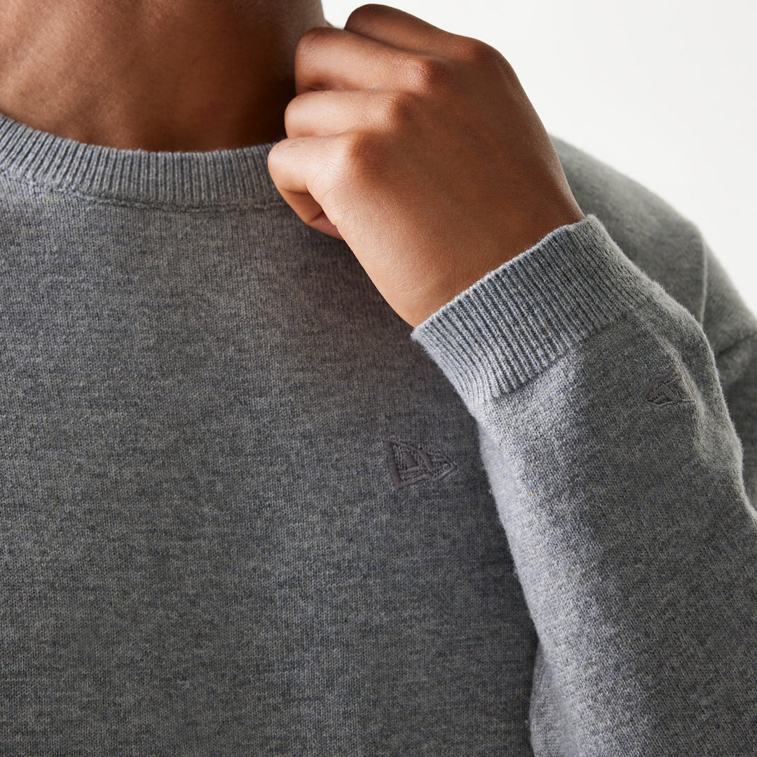 Essential Knit Sweater New Era Grey
