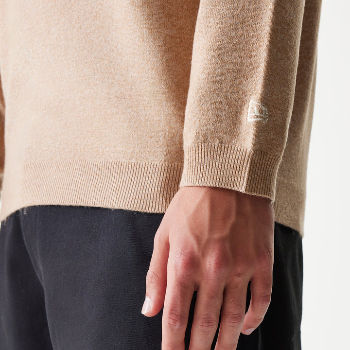 New York Essential Flag Sweater Beige New Era