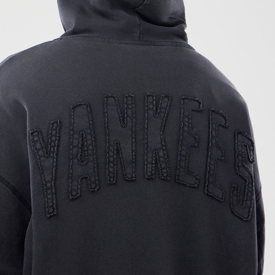 MLB Washed Full Zip Hoodie New York Yankees Black