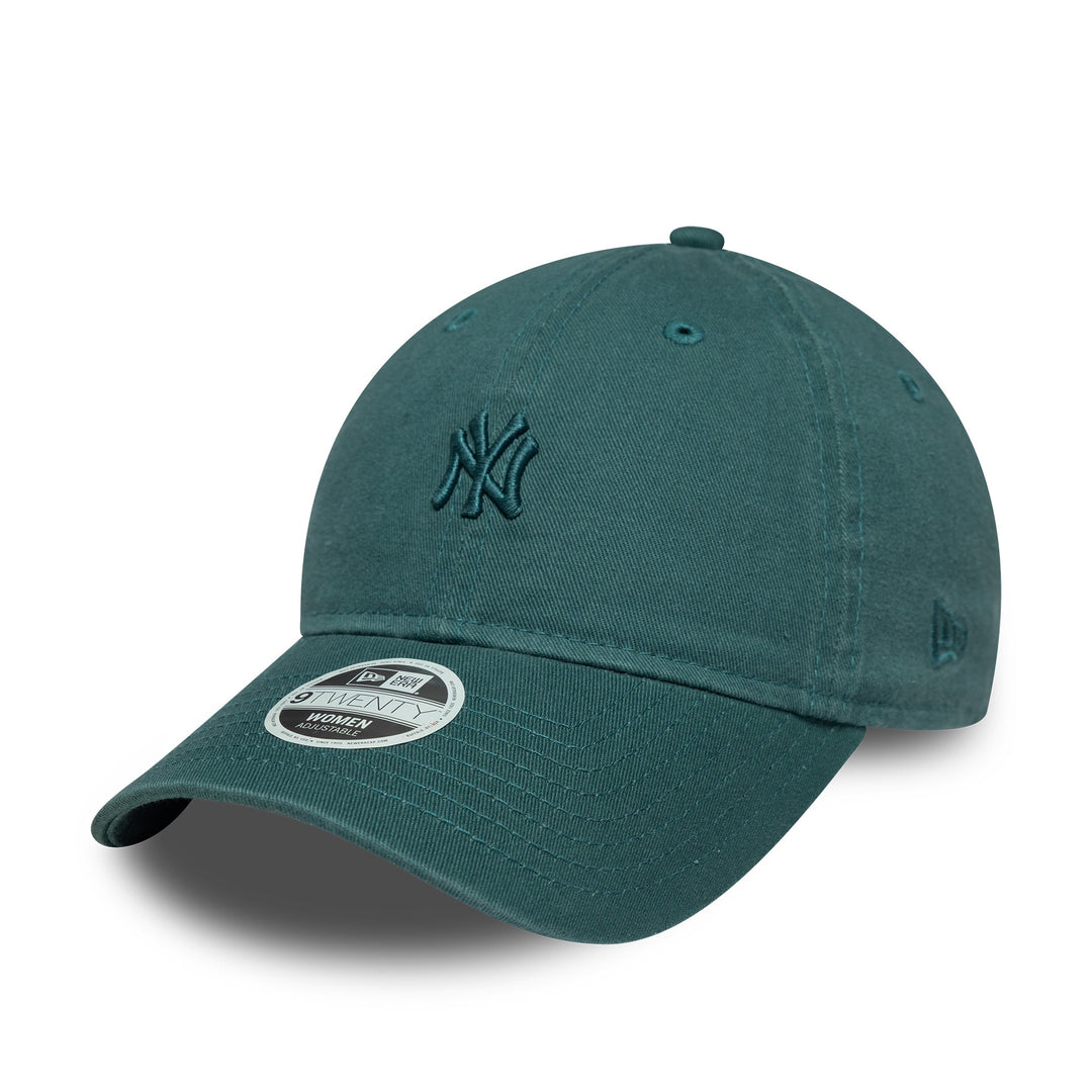 New York Yankees Womens Washed Mini Logo 9FORTY Strapback New Era Green