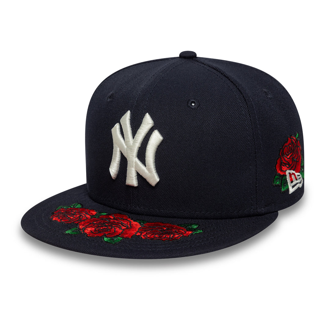 New York Yankees MLB Coops Floral 59FIFTY Fitted New Era Navy