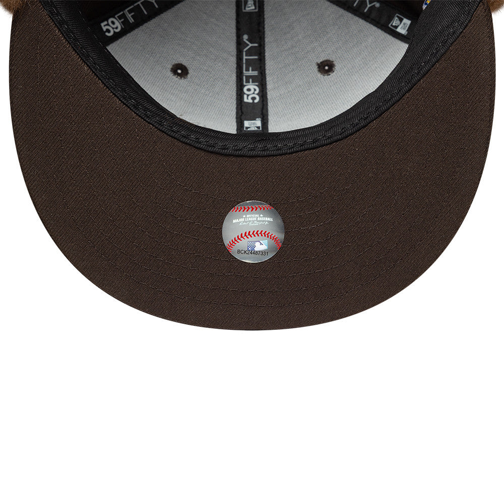 New York Yankees MLB World Series Dog Ear 59FIFTY Fitted New Era Brown/Brown