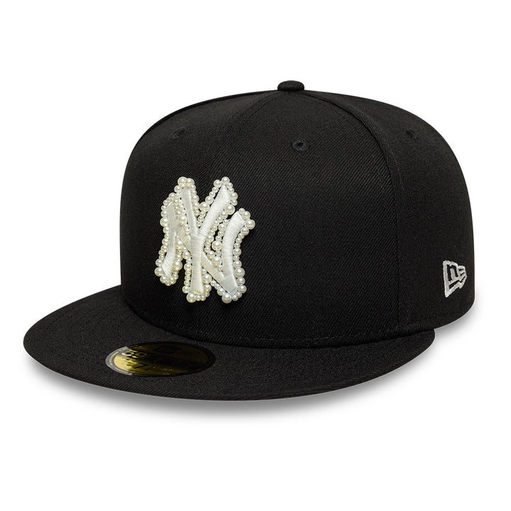 New York Yankees MLB Faux Pearl 59FIFTY Fitted New Era Black